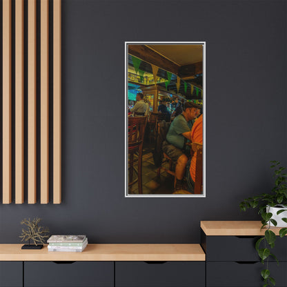Irish Pub Matte Canvas, Framed (Multi-color)