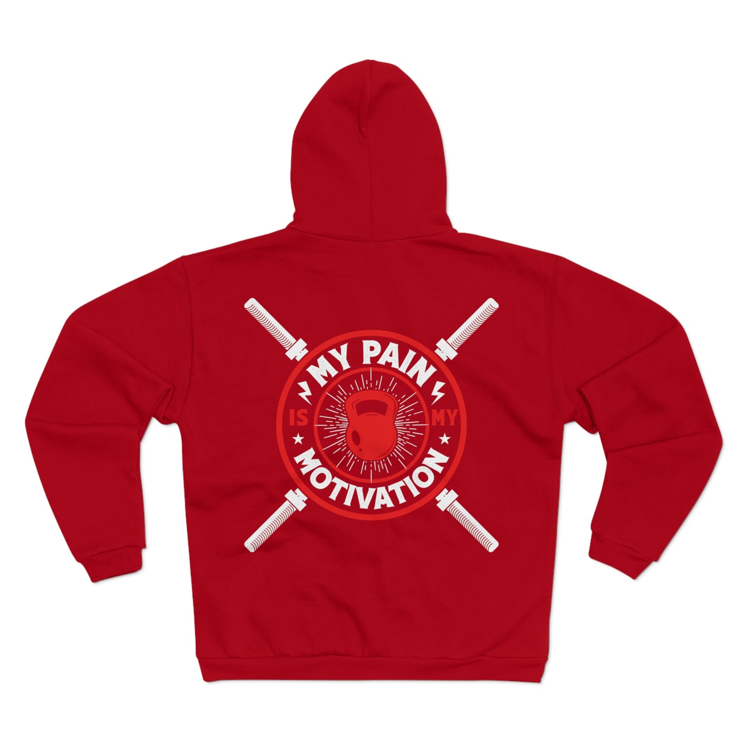 Motivational Unisex Hooded Zip Sweatshirt - My Pain is My Motivation