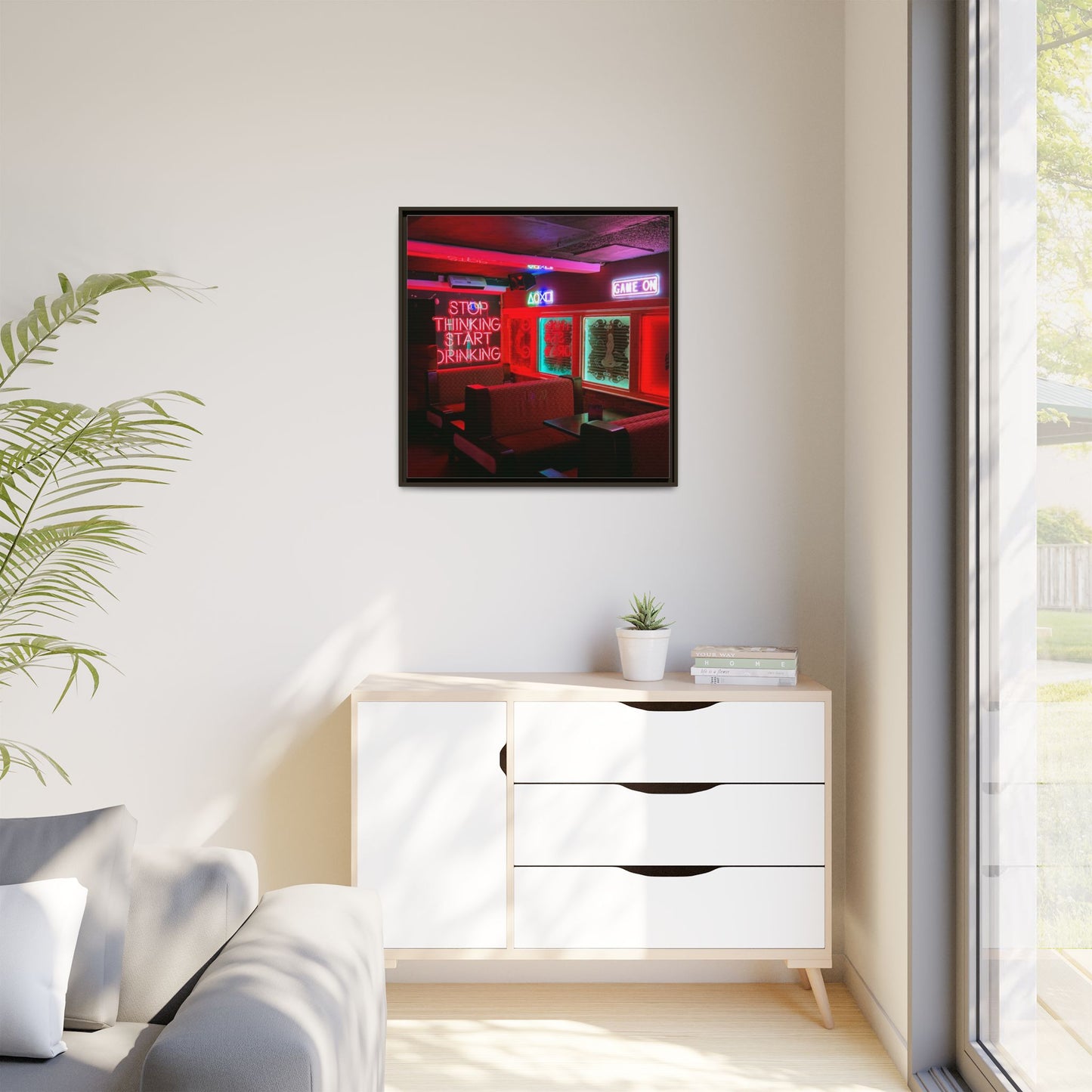 The Mermaids Night Club Matte Canvas, Framed (Multi-color)