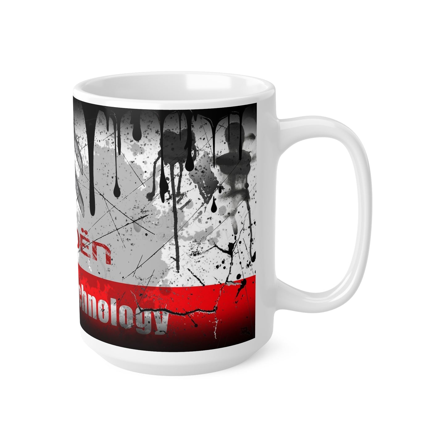 Graffiti Style Ceramic Coffee Cup - 11oz & 15oz - Urban Art Design