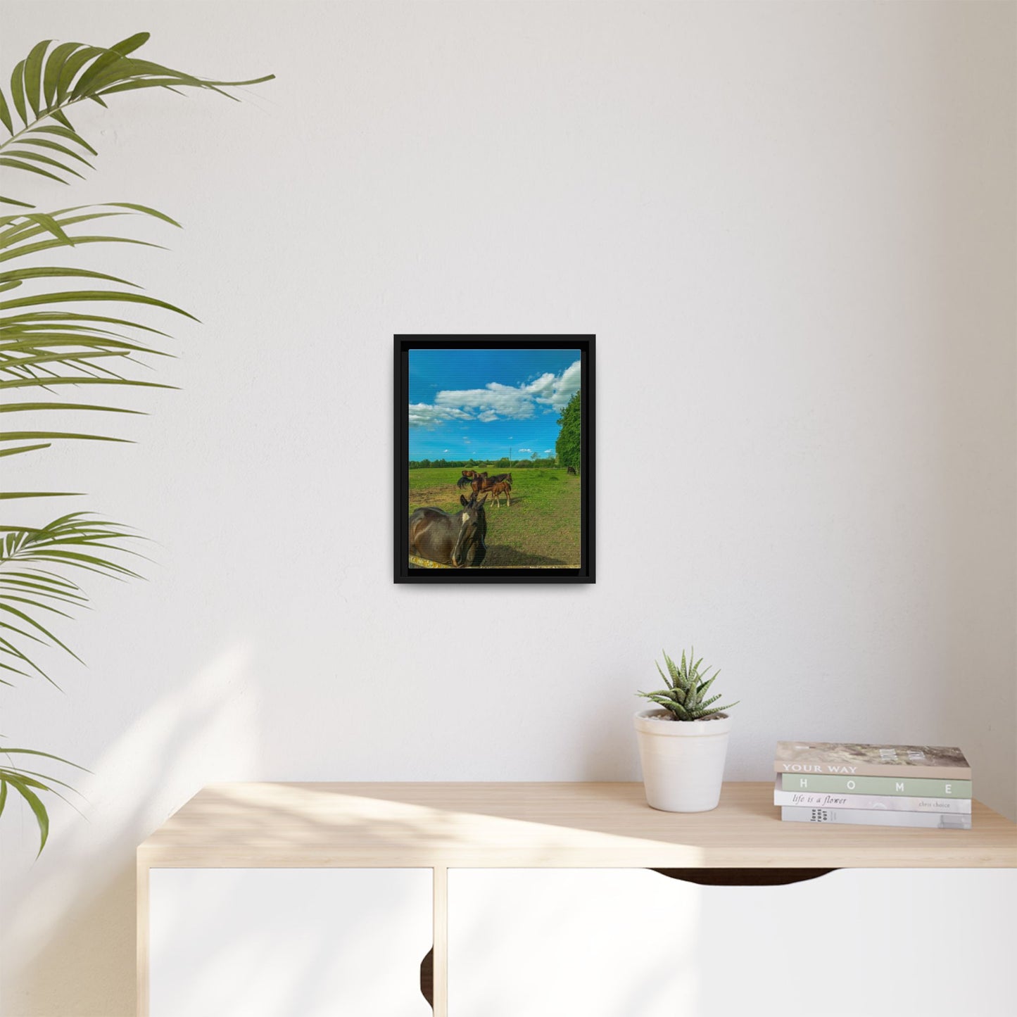 horses 2 Matte Canvas, Framed (Multi-color)