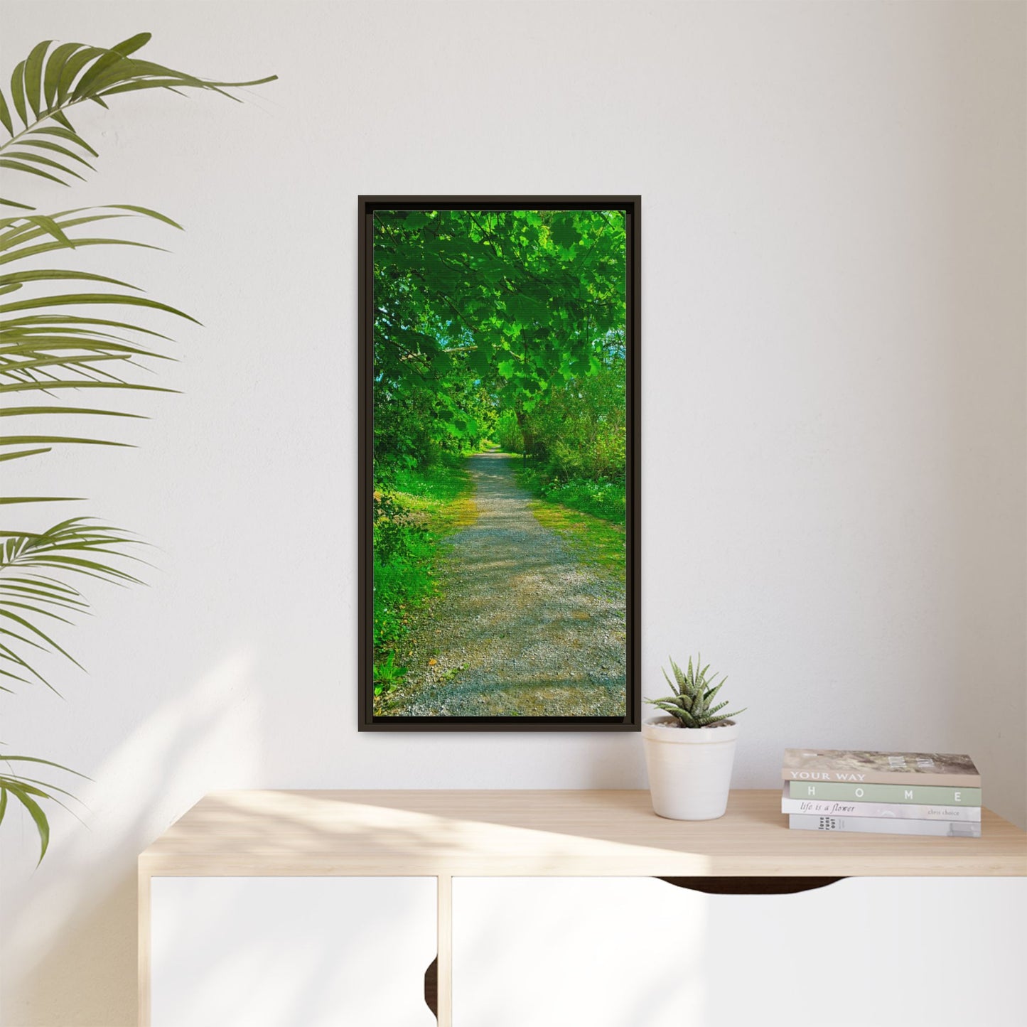 Listowel River Walk Matte Canvas, Framed (Multi-color)