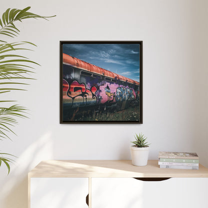 Night Train Matte Canvas, Framed (Multi-color)