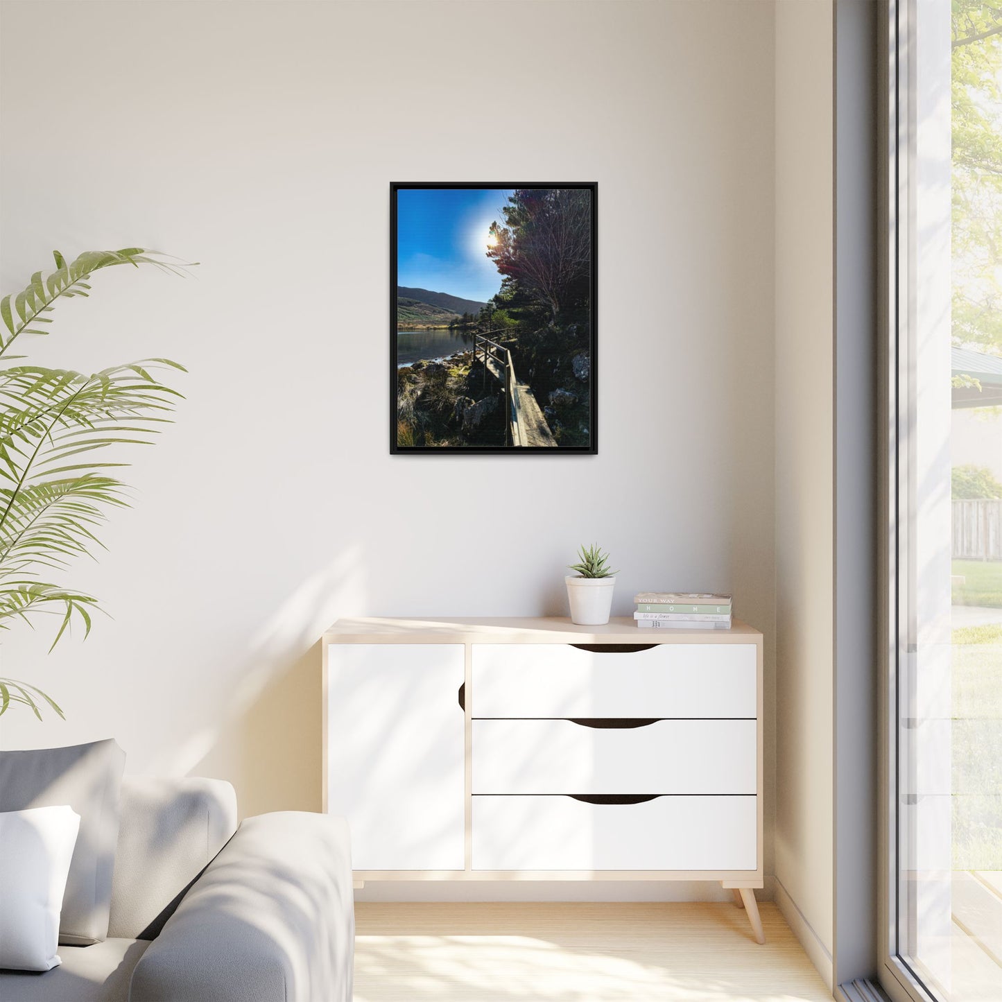 Glanteenassig Trail Matte Canvas, Framed (Multi-color)