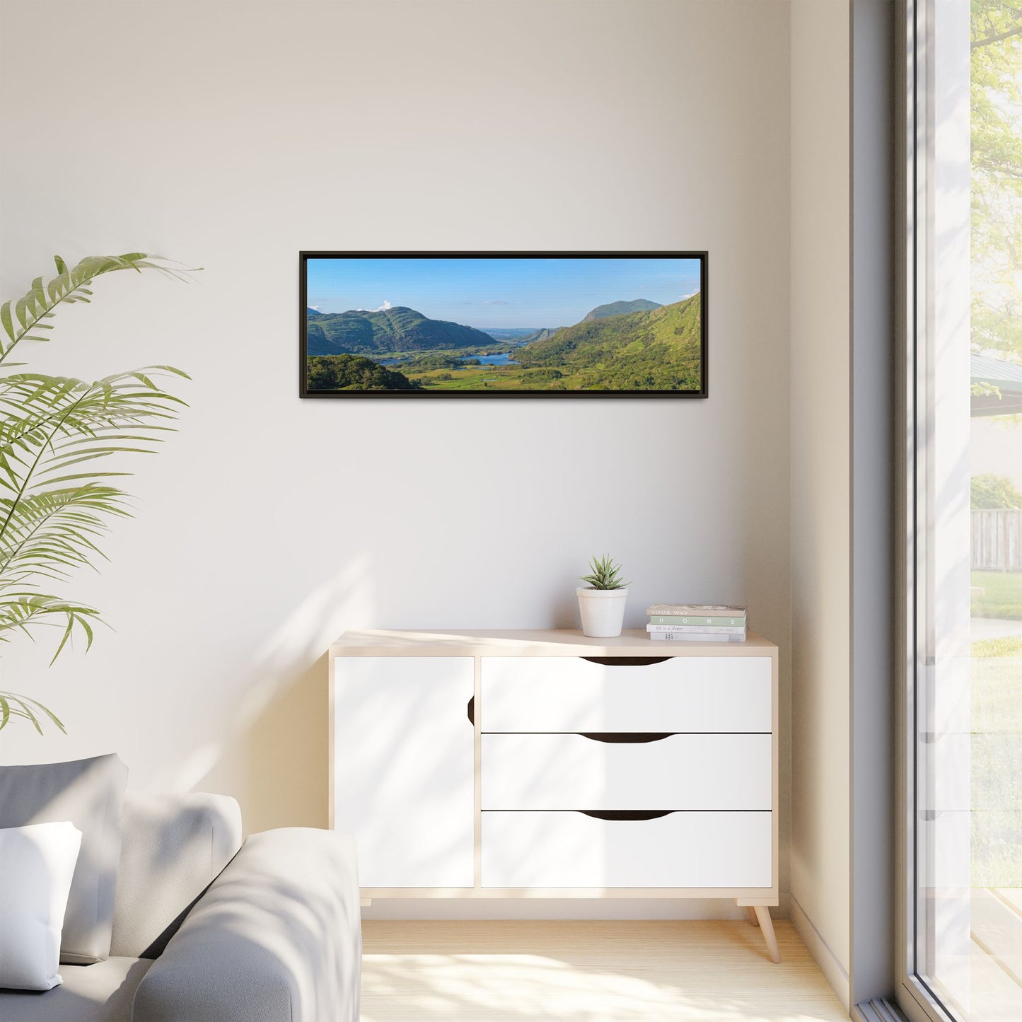 Ladies View Spring Matte Canvas, Framed (Multi-color)