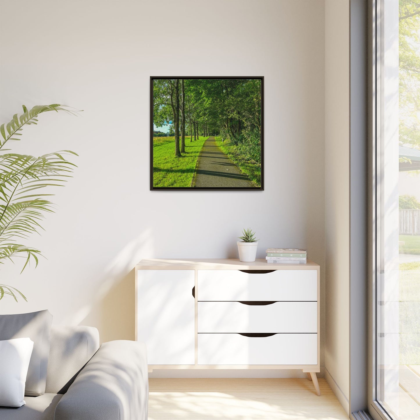 Listowel Town Park Matte Canvas, Framed (Multi-color)