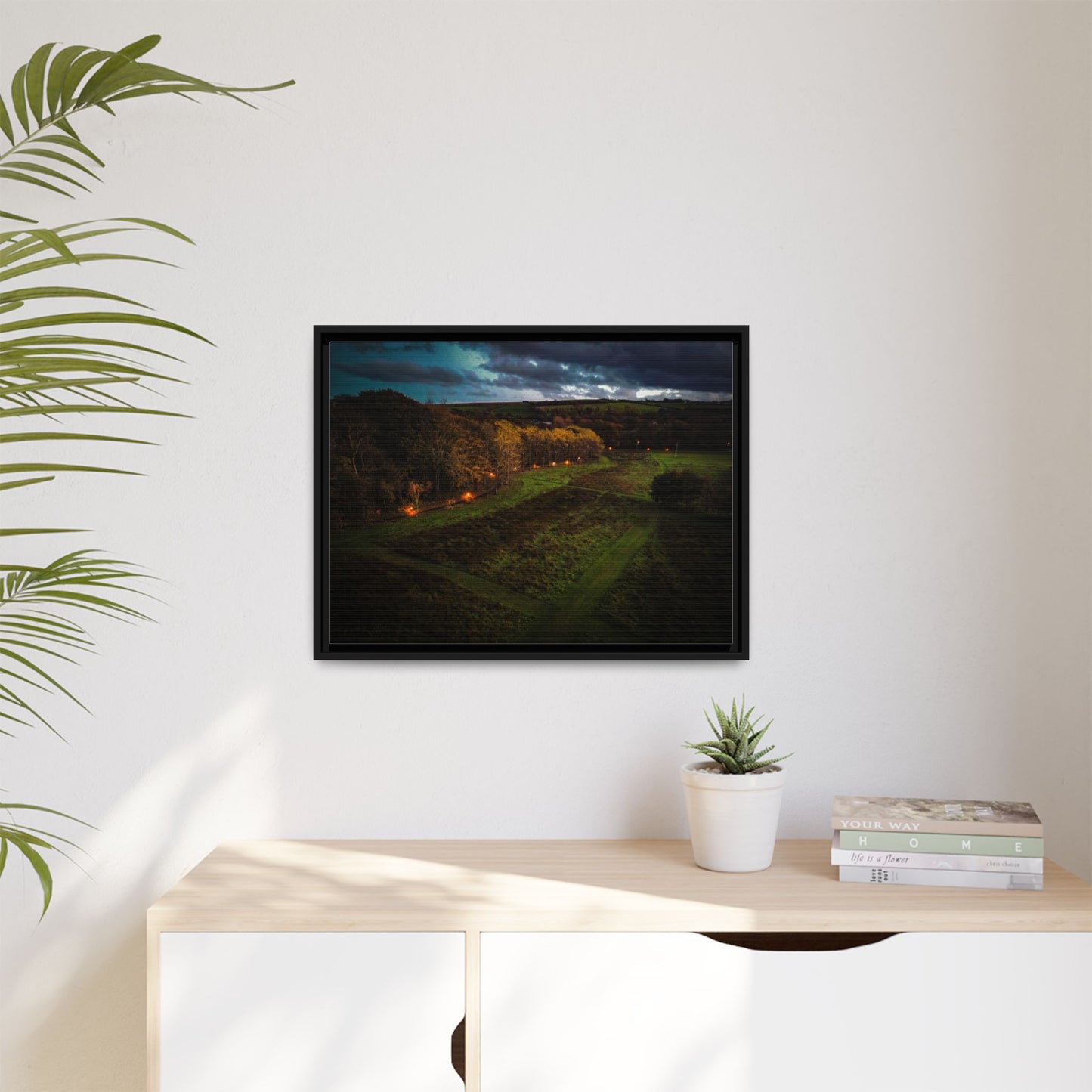 Listowel Town Park Matte Canvas, Framed (Multi-color)