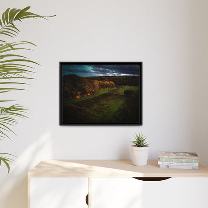 Listowel Town Park Matte Canvas, Framed (Multi-color)