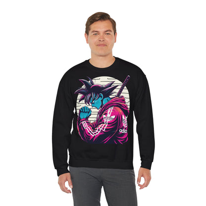 Anime-Inspired Crewneck Sweatshirt - Trendy Dragon Graphic