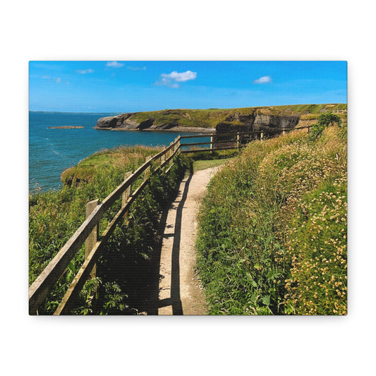 Sunny Walk In Ballybunion Matte Canvas, Stretched, 1.25"