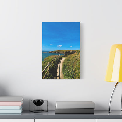Sunny Walk In Ballybunion Matte Canvas, Stretched, 1.25"