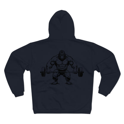 Gorilla Strength Gym Unisex Hooded Zip Sweatshirt