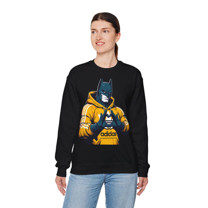 Superhero Style Unisex Crewneck Sweatshirt - Cool Batman Design for Everyday Wear