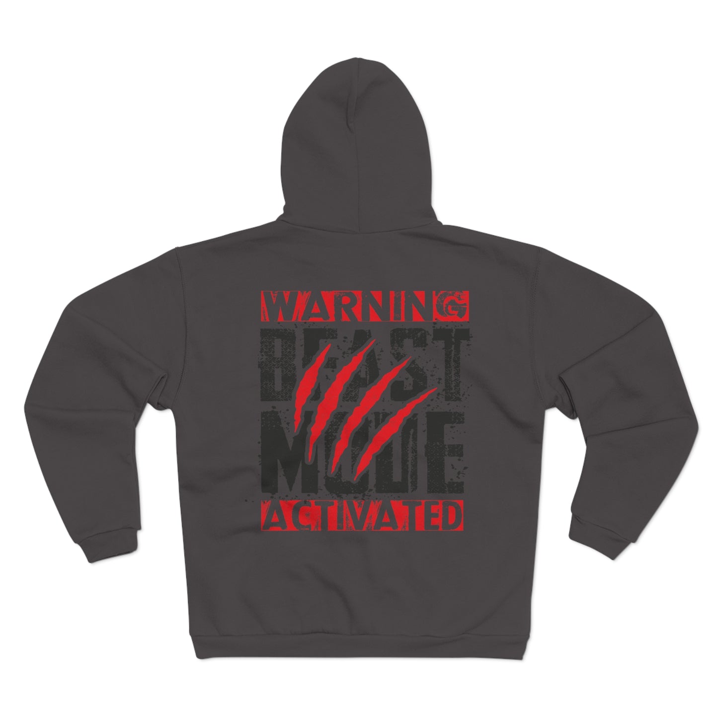 Warning: Beast Mode Activated Unisex Hooded Zip Sweatshirt