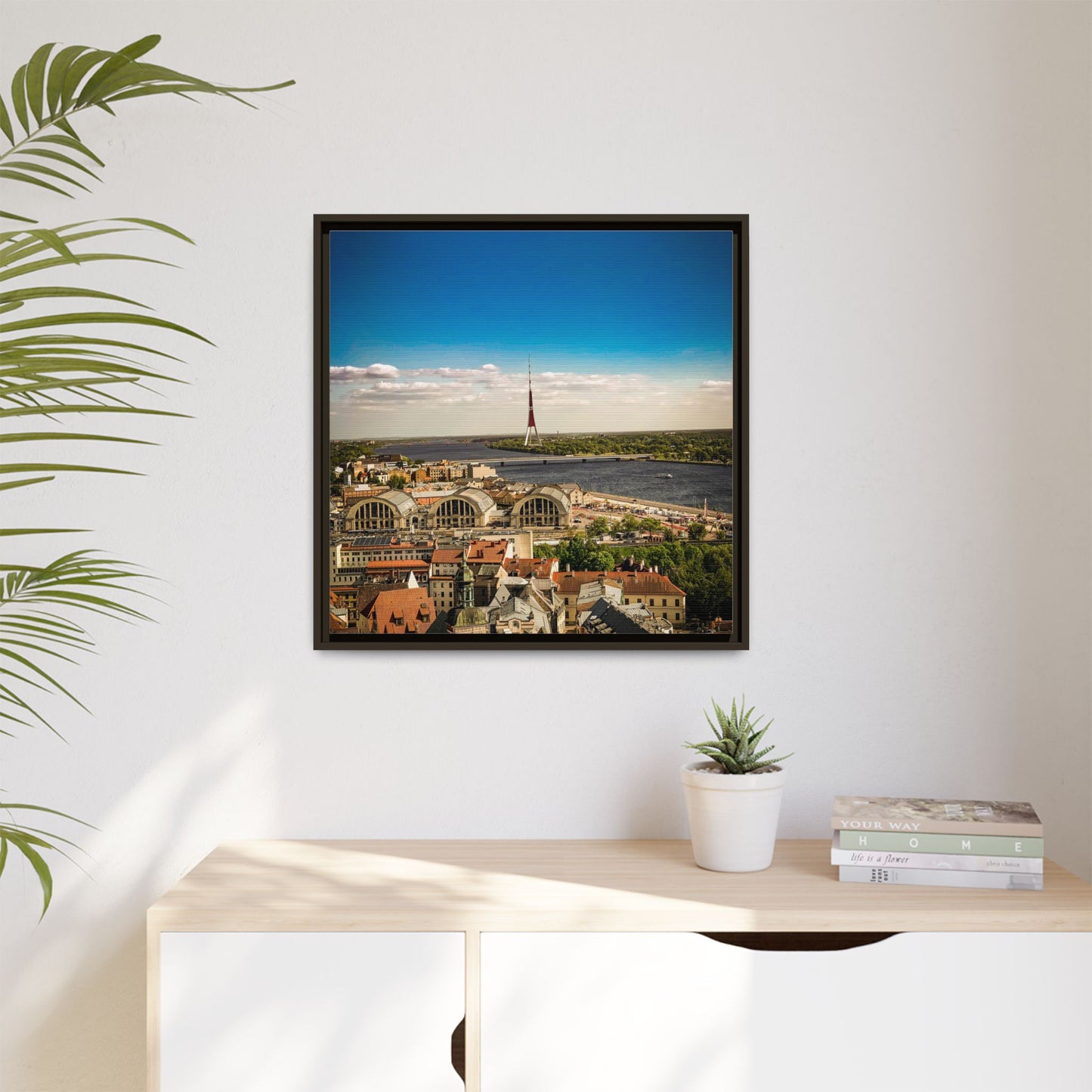 Riga TV Tower Matte Canvas, Framed (Multi-color)