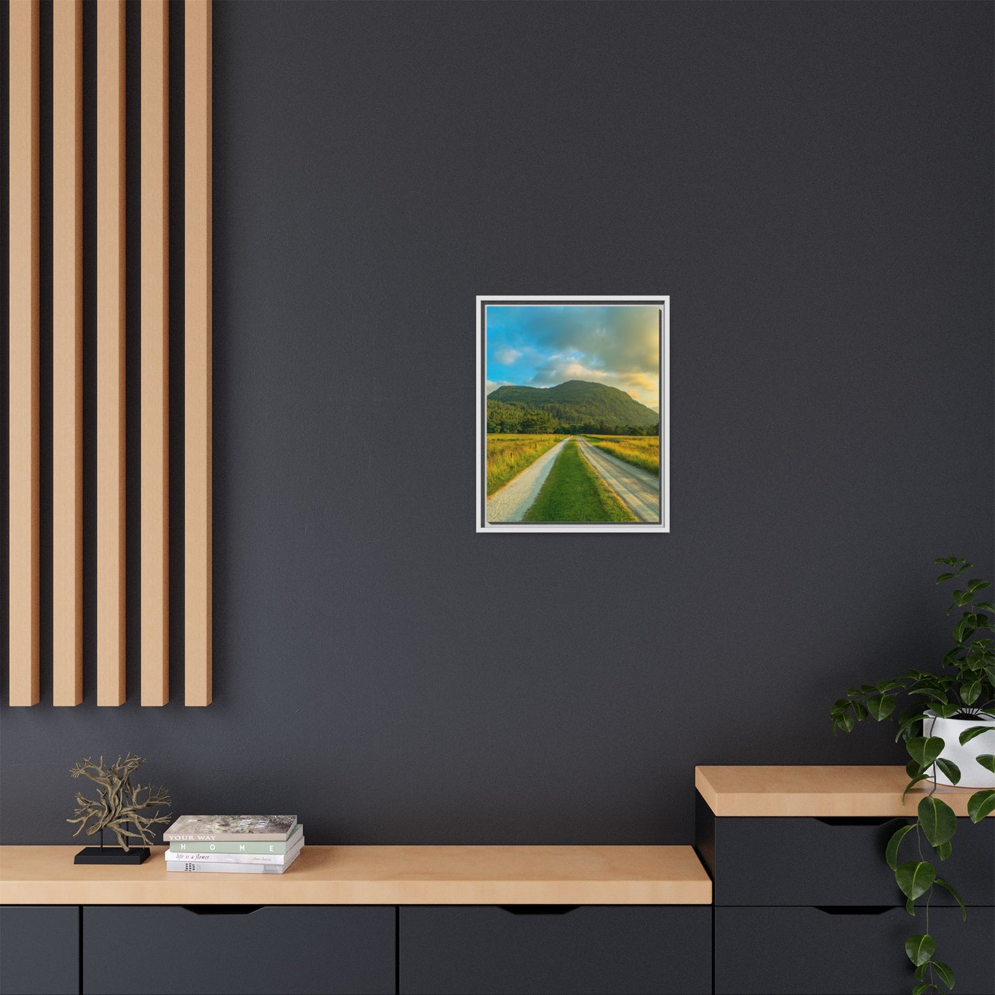 Mountain Torc Matte Canvas, Framed (Multi-color)