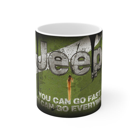 Adventure Jeep Ceramic Coffee Mug - 11oz & 15oz - For Outdoor Enthusiasts