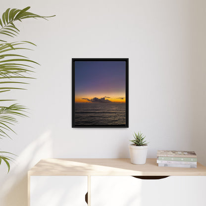 Sunset in Ocean 2 Matte Canvas, Framed (Multi-color)