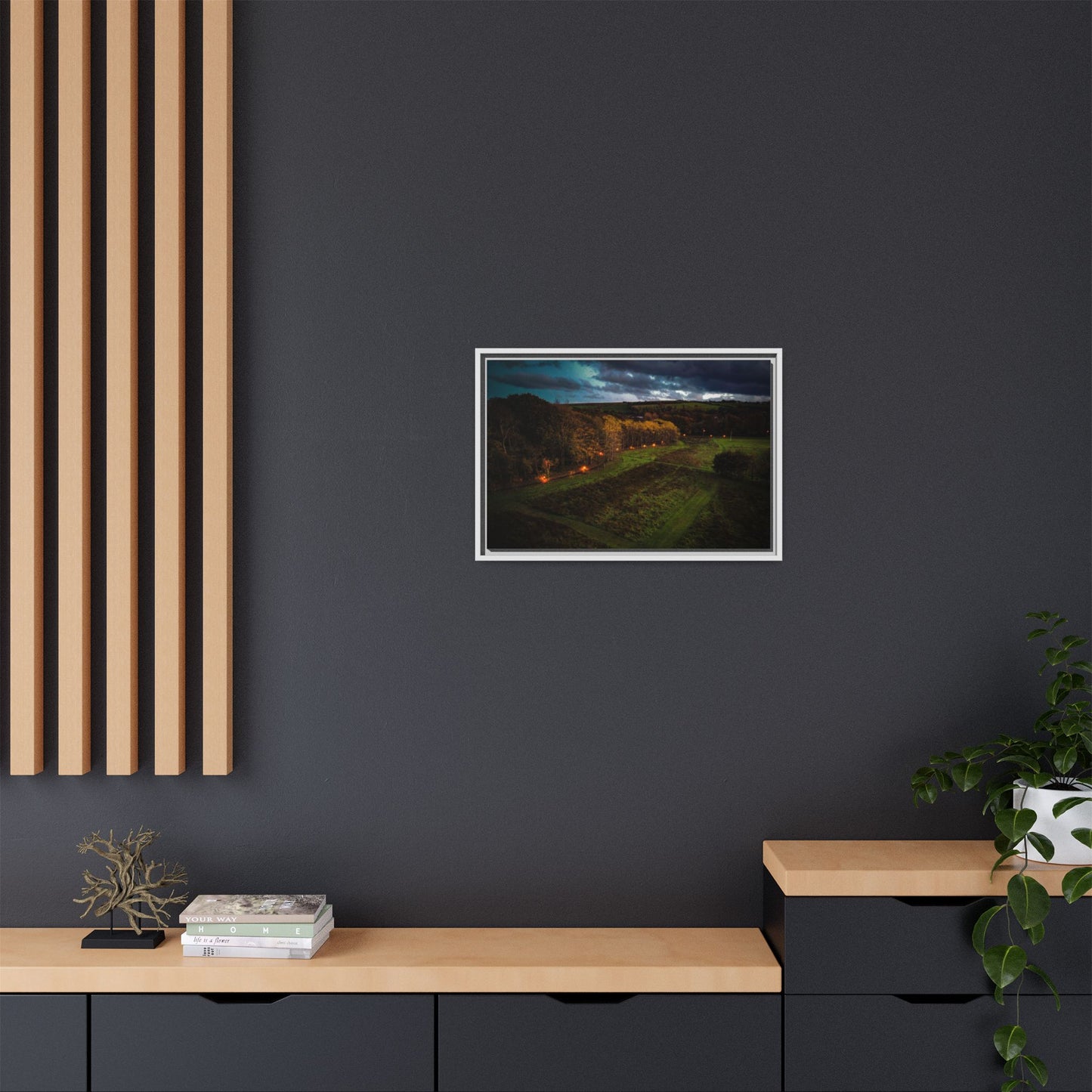 Listowel Town Park Matte Canvas, Framed (Multi-color)