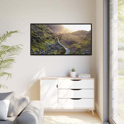 Valley Road Matte Canvas, Framed (Multi-color)