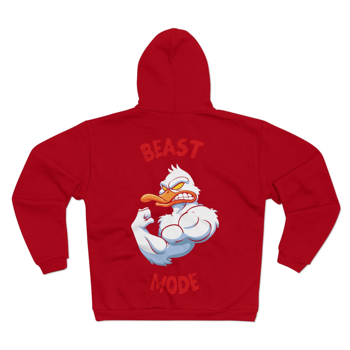 Beast Mode Unisex Hooded Zip Sweatshirt - Motivational Graphic Hoodie for Gym Lovers