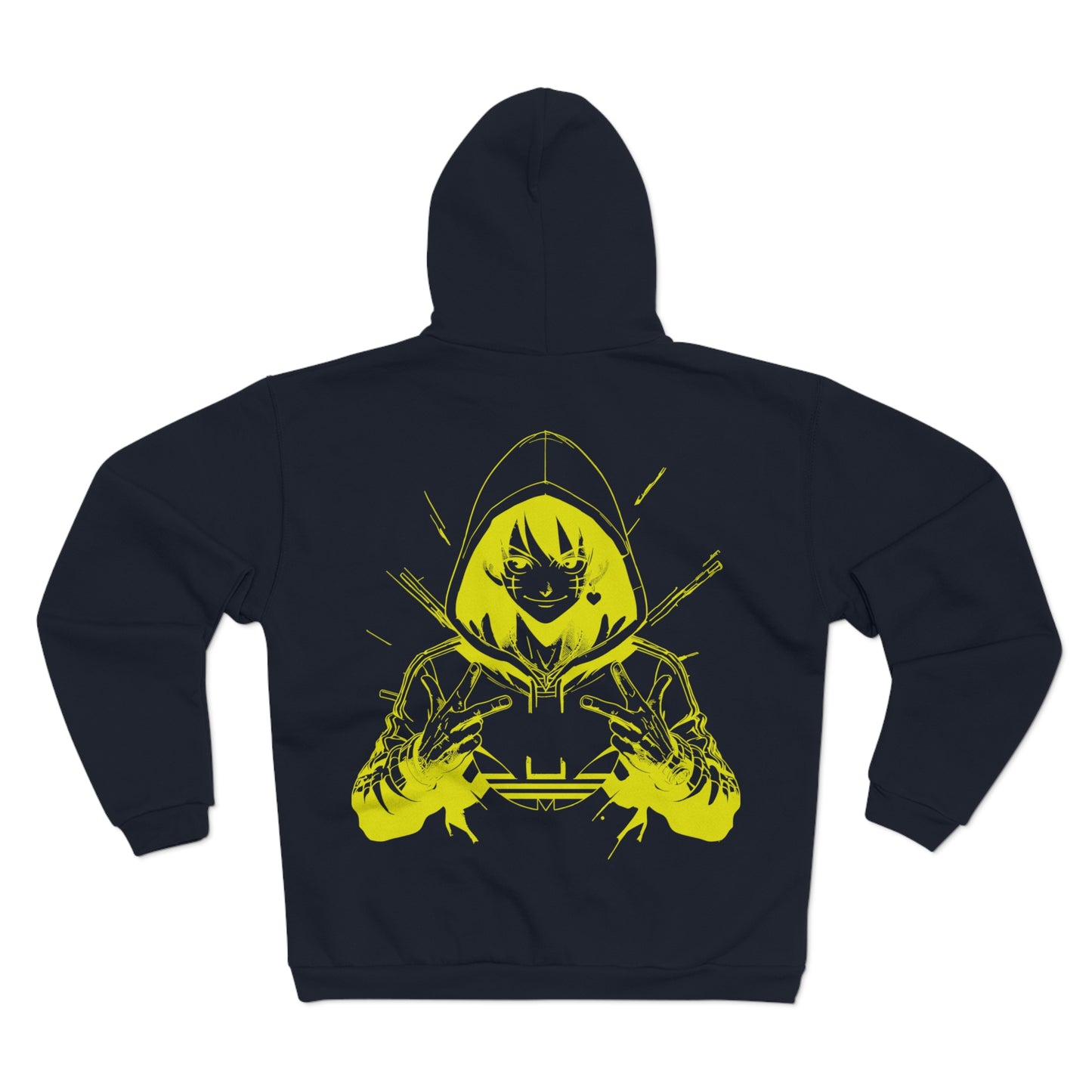 Yellow Guy Power Unisex Hooded Zip Sweatshirt