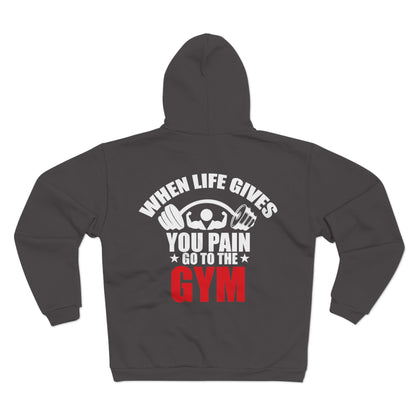 Motivational Gym Zip Sweatshirt for Fitness Enthusiasts