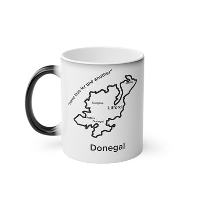 Donegal Magic Mug: Color - Changing Coffee Cup with Artistic Map Design