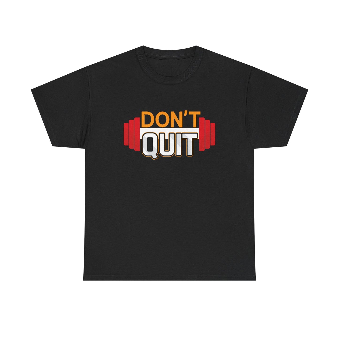 Unisex Heavy Cotton Tee - Motivational Fitness Shirt "Don't Quit"