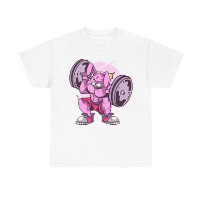 Funny Lifting Pig Unisex Heavy Cotton Tee - Gym Humor Shirt