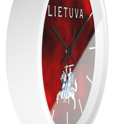 Lietuva With Vytis Themed Wall Clock – Stylish Decor for Lithuanian Pride