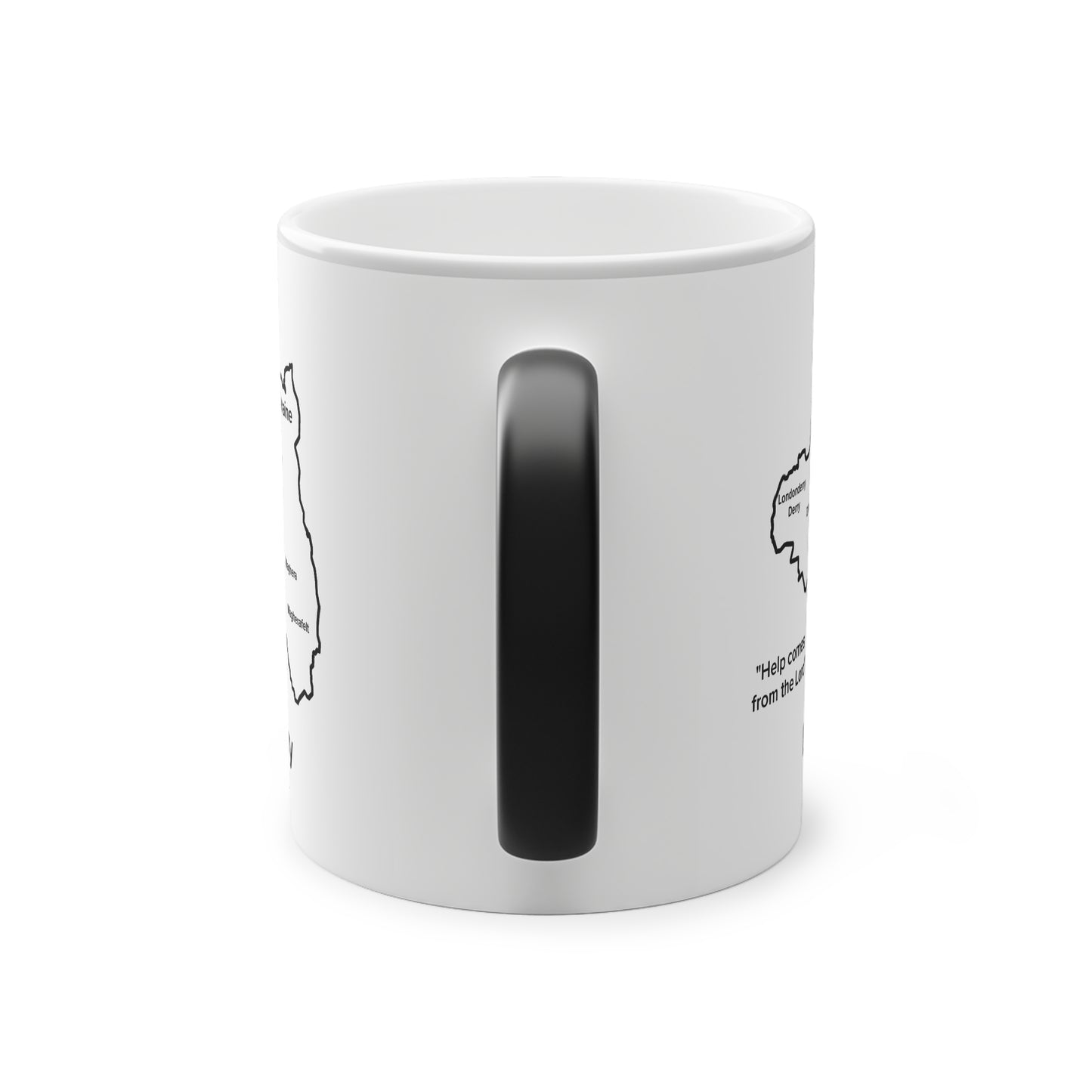 Derry Magic Mug: Color - Changing Coffee Cup with Artistic Map Design