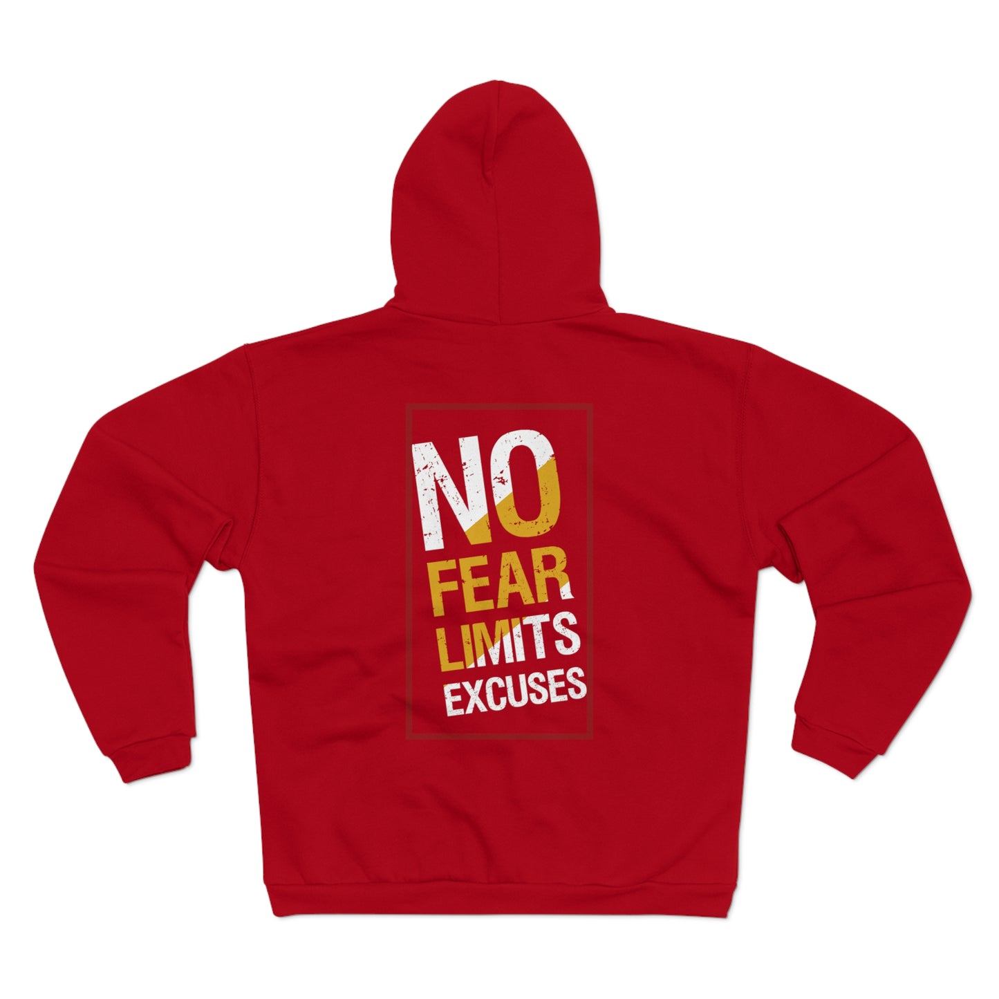Motivational Zip-Up Hoodie - "No Fear Limits Excuses"