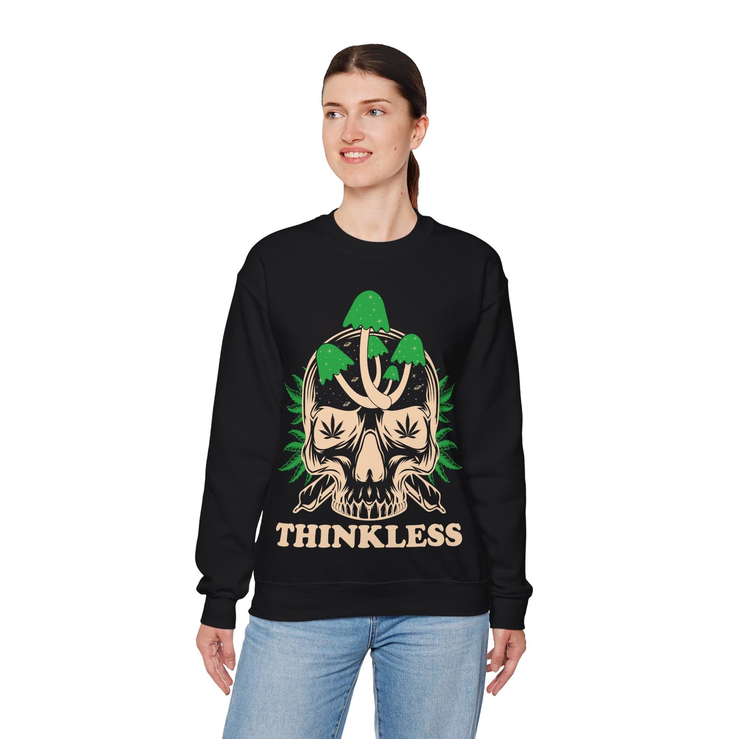 Mushroom Skull 'THINKLESS' Sweatshirt