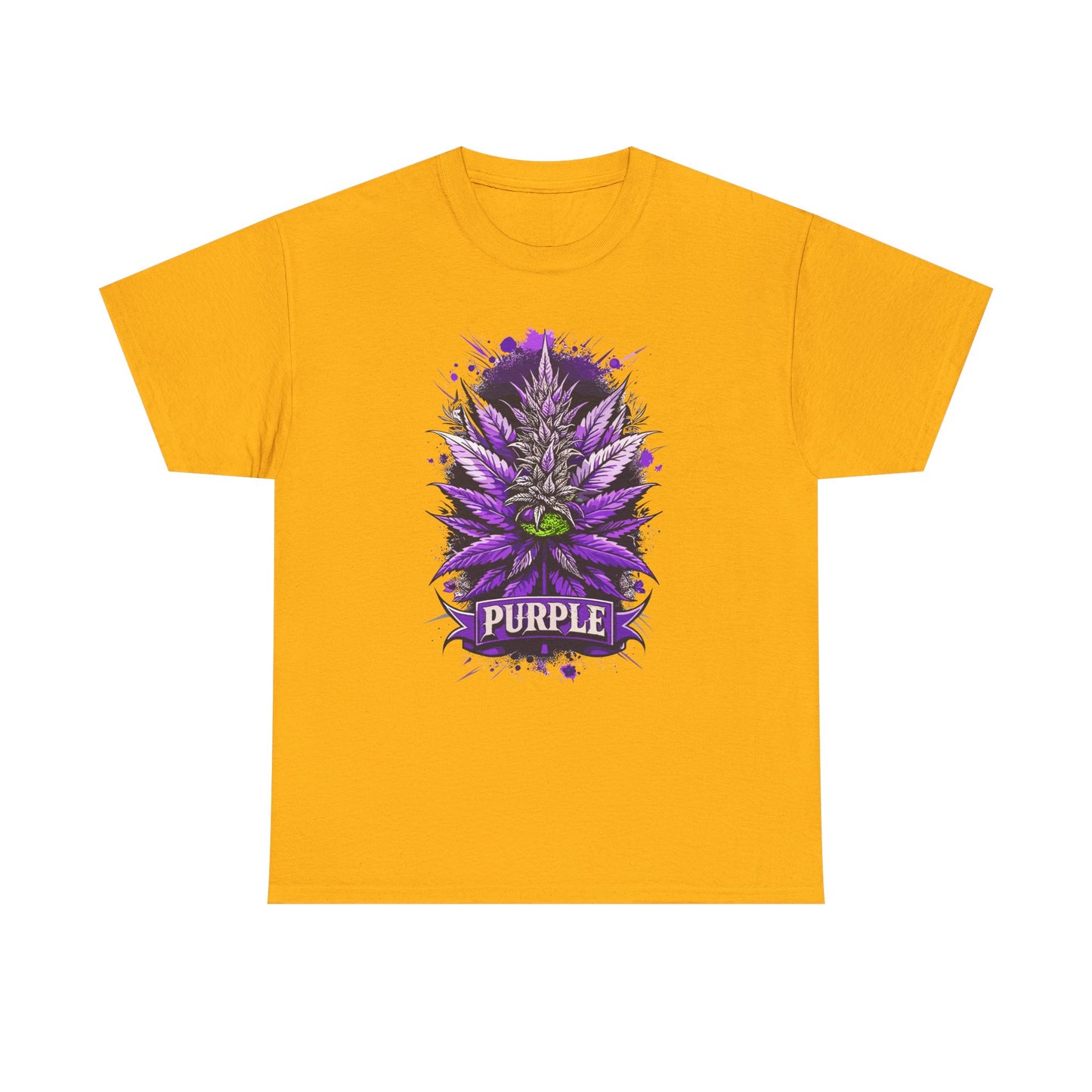 Purple Cannabis Bud T-Shirt — Bold Psychedelic Marijuana Graphic Tee