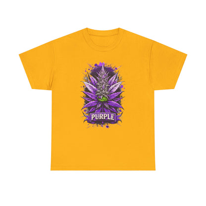 Purple Cannabis Bud T-Shirt — Bold Psychedelic Marijuana Graphic Tee