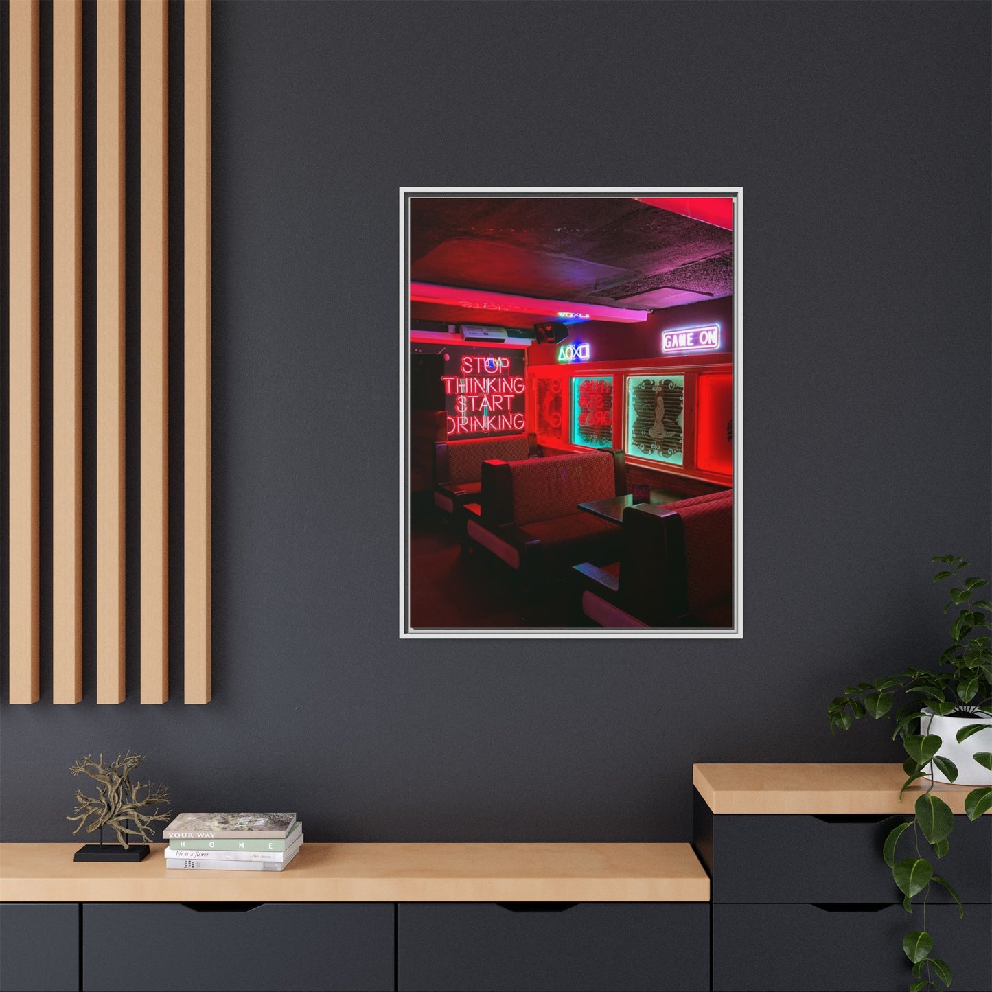 The Mermaids Night Club Matte Canvas, Framed (Multi-color)