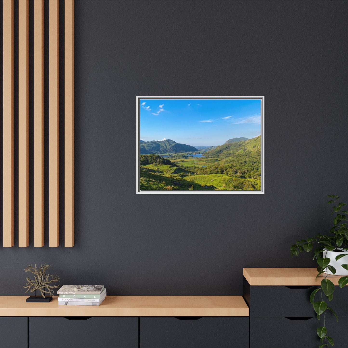 Ladies View Spring Matte Canvas, Framed (Multi-color)