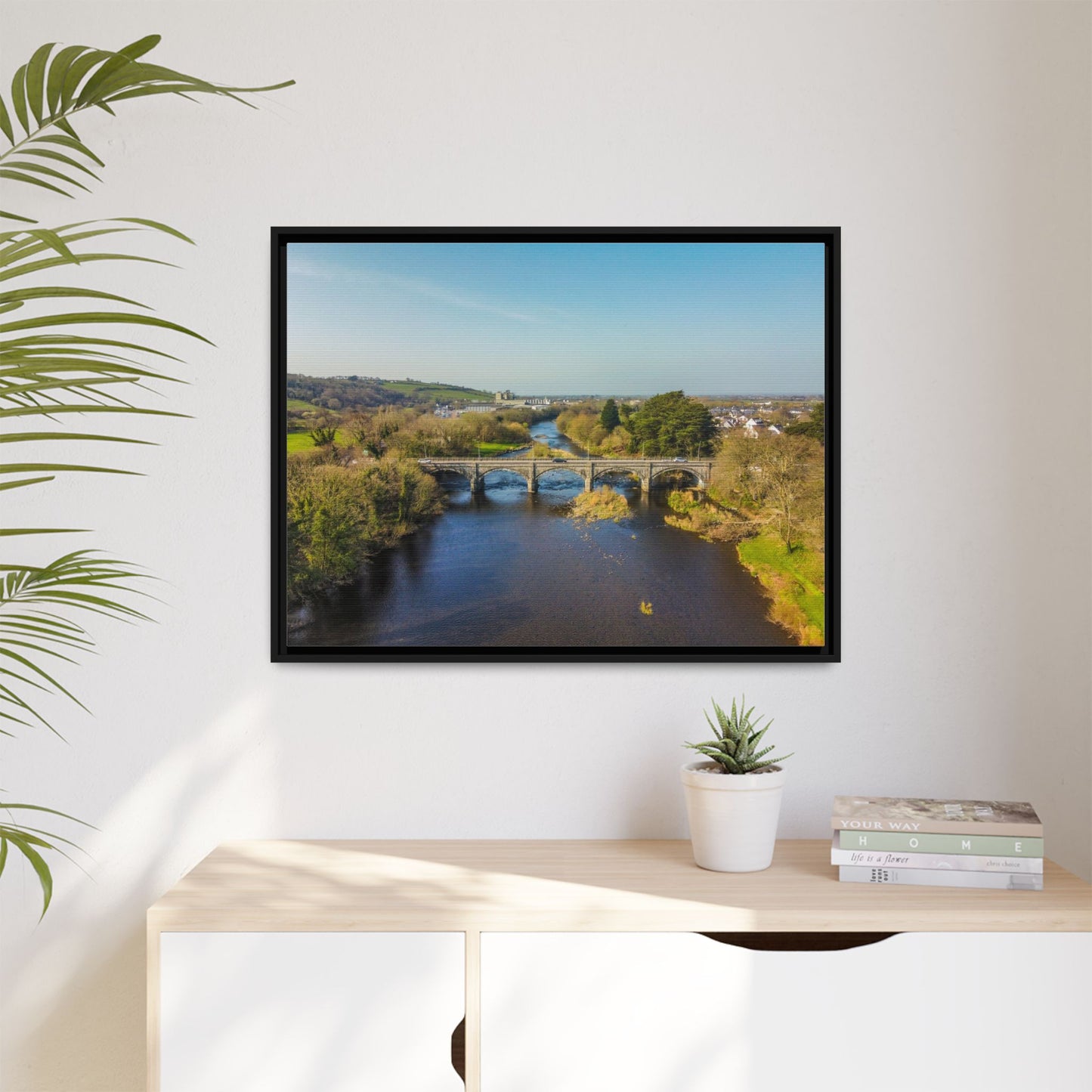 Listowel Bridge Matte Canvas, Framed (Multi-color)