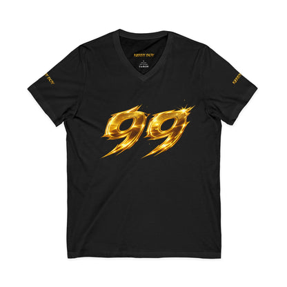 99 Gold Flame V-Neck Tee KerryBoy