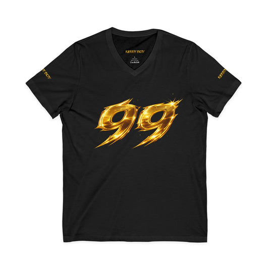 99 Gold Flame V-Neck Tee KerryBoy