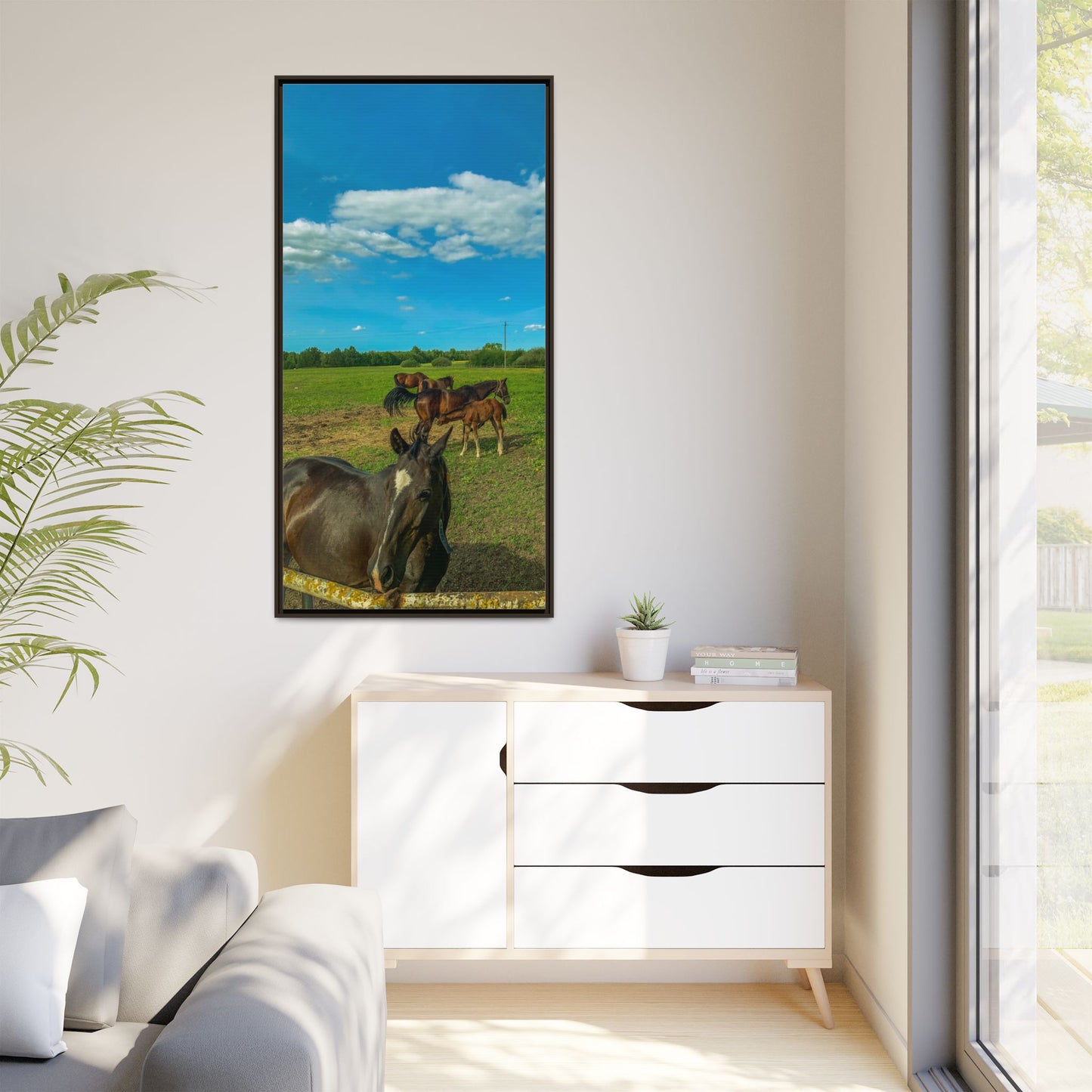 horses 2 Matte Canvas, Framed (Multi-color)
