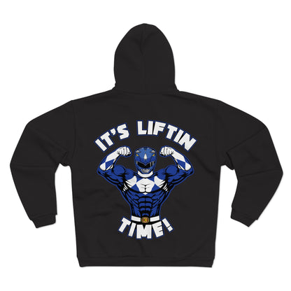 It's Liftin' Time Unisex Hooded Zip Sweatshirt - Perfect for Fitness Enthusiasts