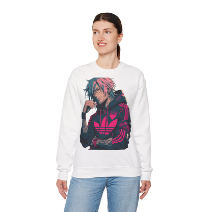 Street Style Unisex Crewneck Sweatshirt with Graphic Design
