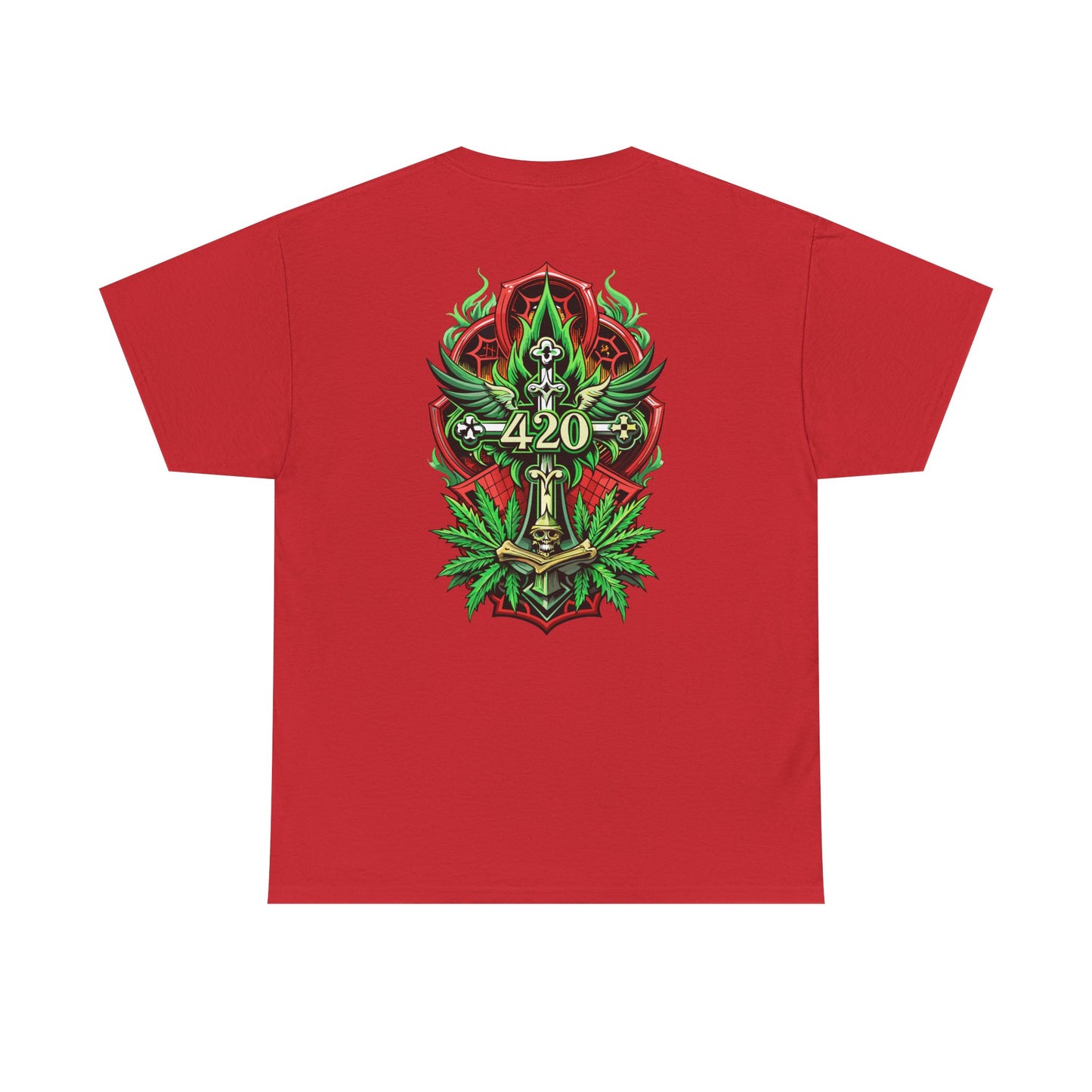 420 Cannabis Shield T-Shirt – Marijuana Leaf Stoner Graphic Tee