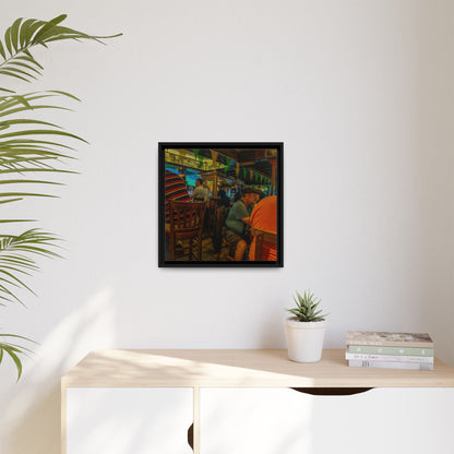 Irish Pub Matte Canvas, Framed (Multi-color)