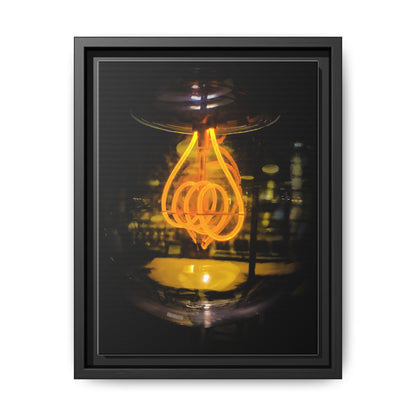 Bulb Matte Canvas, Framed (Multi-color)