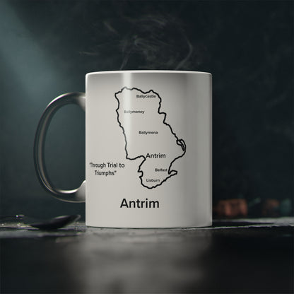 Antrim Magic Mug: Color - Changing Coffee Cup with Artistic Map Design