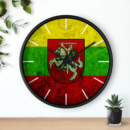 Lithuanian Heritage Wall Clock - Vintage Flag Design