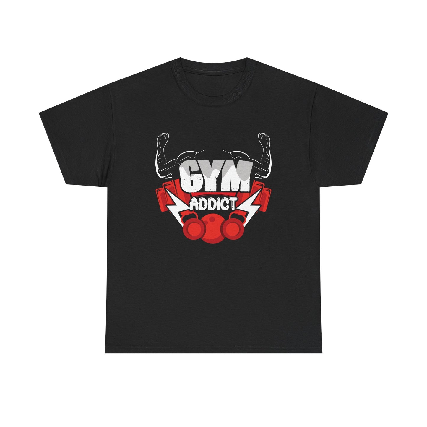 Gym Addict Unisex Heavy Cotton Tee - Fitness Apparel for Workout Enthusiasts